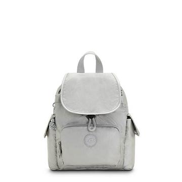 Kipling City Pack Mini Klassieke Metallic Rugzak Zilver | NL 1734YX